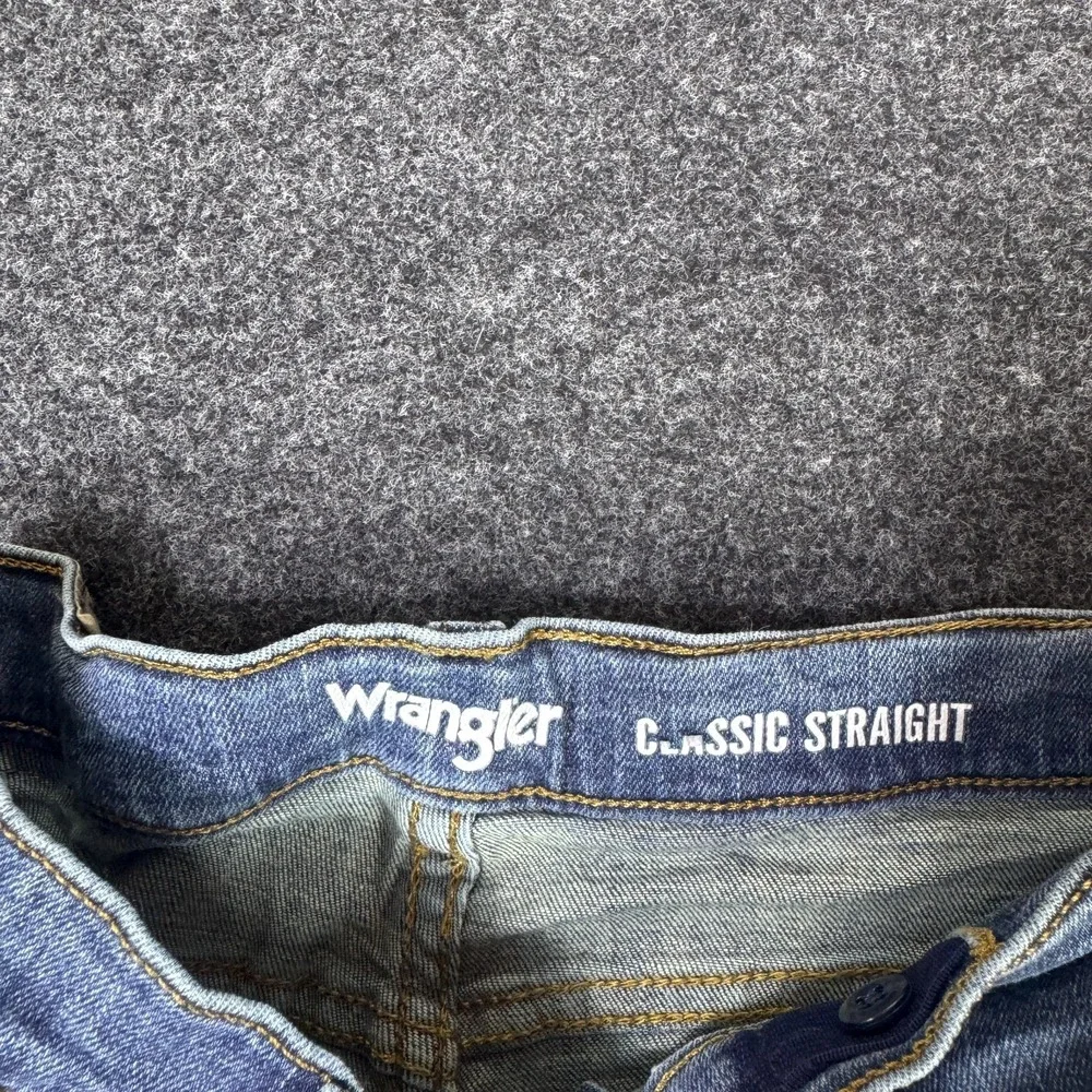Wrangler Waldon Classic Straight Leg Jeans Boys 12 Blue Denim Cotton Regular Fit